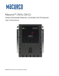 Thumbnail of document Manual - CM-6/CM-12 Carbon Monoxide Gas Detector